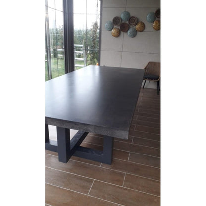 Barocco Aesgaard Modern Industrial Concrete Dining Table, 47 x 138 Inch – view 19