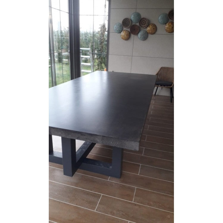 Barocco Lightweight Concrete Rectangular Dining Table, 43 x 130 Inch – view 18