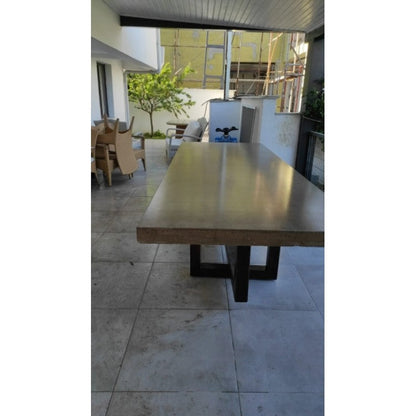Barocco Aesgaard Industrial Concrete Dining Table, 47 x 142 Inch – view 20