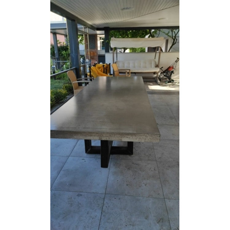 Barocco Aesgaard Modern Industrial Concrete Dining Table, 47 x 138 Inch – view 24
