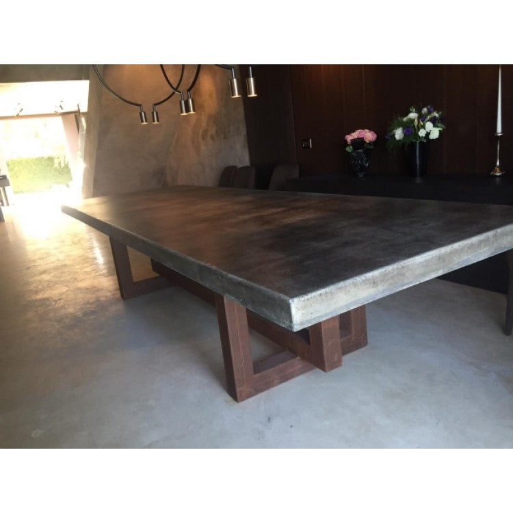 Barocco Lightweight Concrete Rectangular Dining Table, 43 x 130 Inch – view 25