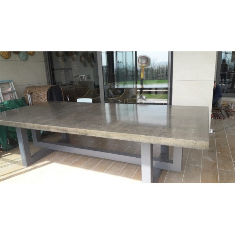 Barocco Aesgaard Contemporary Industrial Concrete Dining Table, 39 x 86.5 – view 31