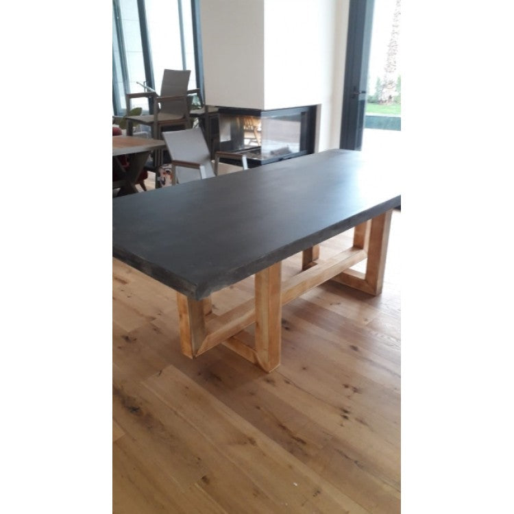Barocco Aesgaard Handcrafted Concrete Dining Table, 43 x 134 Inch – view 9