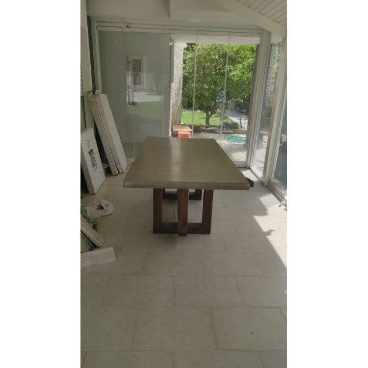 Barocco Aesgaard Industrial Concrete Dining Table, 47 x 142 Inch – view 11