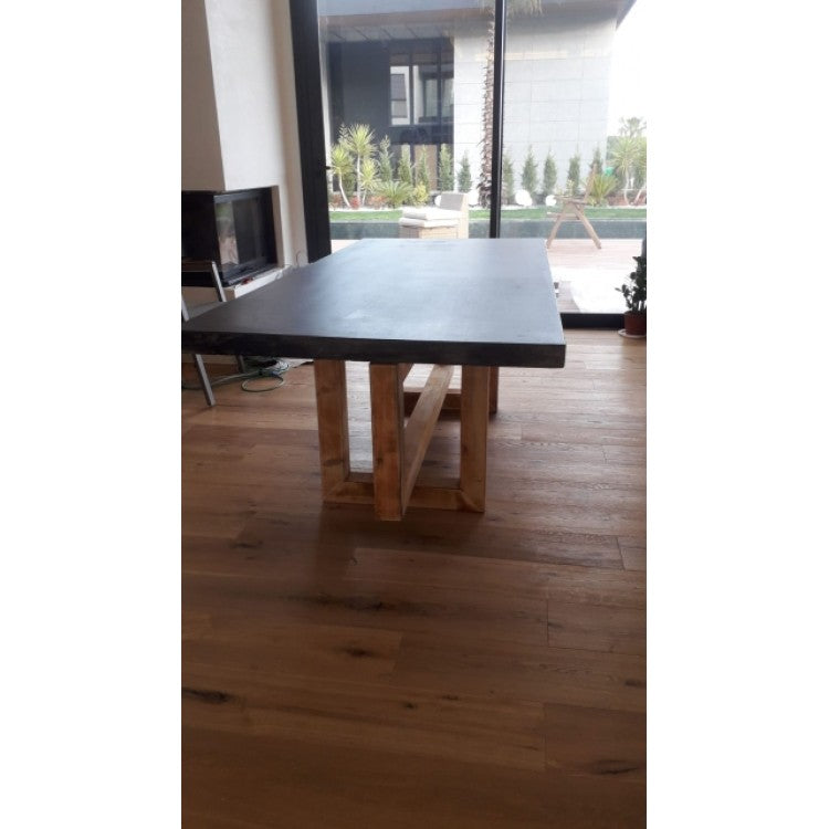 Barocco Lightweight Concrete Rectangular Dining Table, 43 x 130 Inch – view 11