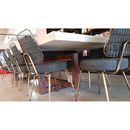 Barocco Aesgaard Industrial Concrete Dining Table, 47 x 142 Inch – view 14