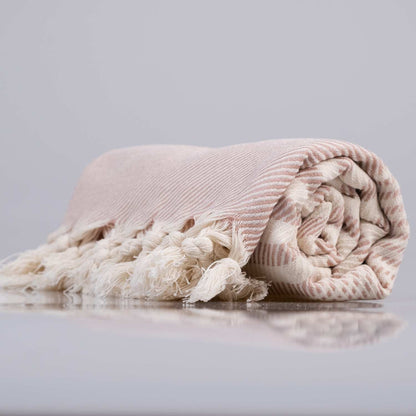 Jacquard Woven Turkish Cotton Peshtemal Towel with Tassels, 38 x 68 Inch – view 4