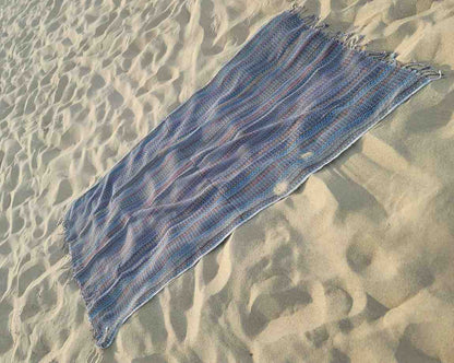 ALA Peshtemal Turkish Cotton Towel, Handwoven 40 x 70 Inch Beach Towel – view 6