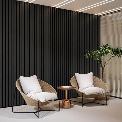 Solid Wood Acoustic Slat Wall Panels – Broad Strip Design – view 15