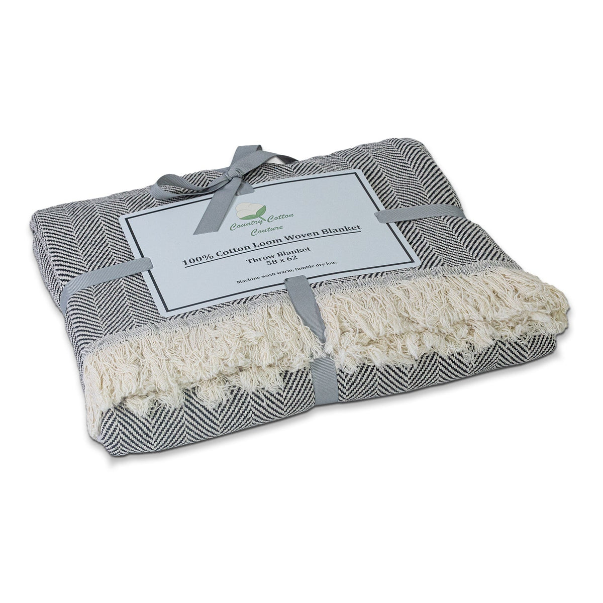 100% Cotton Patterned Throw Blanket, Large 58 x 62 Inch – view 6