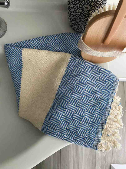 Diamond Weave Cotton Hand Towel, Oversized 16 x 36 Inch Kitchen Towel – view 17