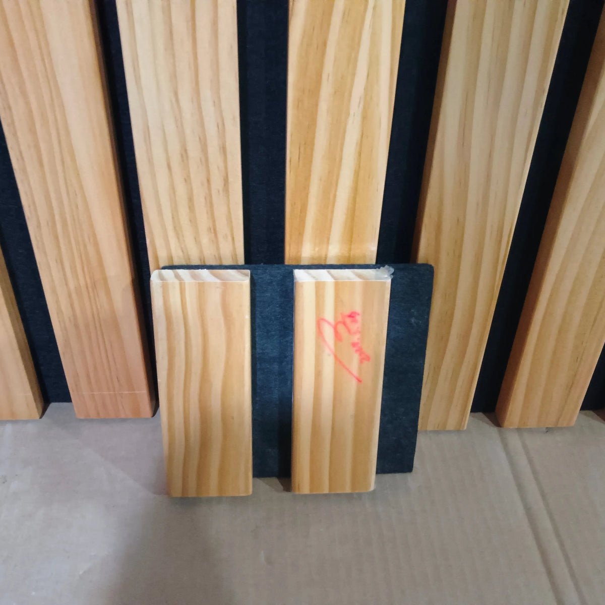 Acoustic Slat Wood Panels Sample Box: Five Curated Wood Finishes