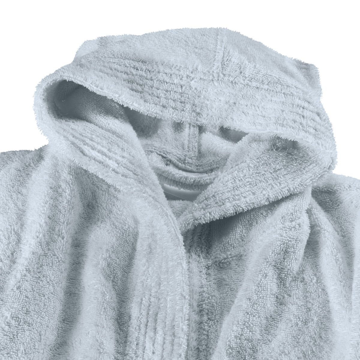 Kids' Hooded Cotton Terry Bathrobe with Shawl Collar – view 2