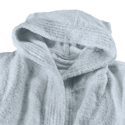 Kids' Hooded Cotton Terry Bathrobe with Shawl Collar – view 2