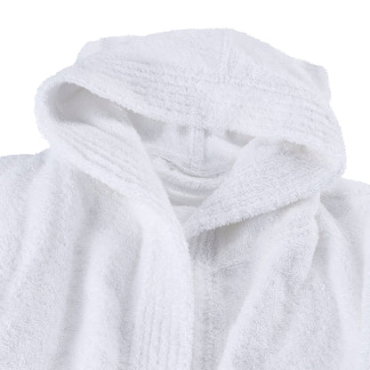 Kids' Hooded Cotton Terry Bathrobe with Shawl Collar – view 4