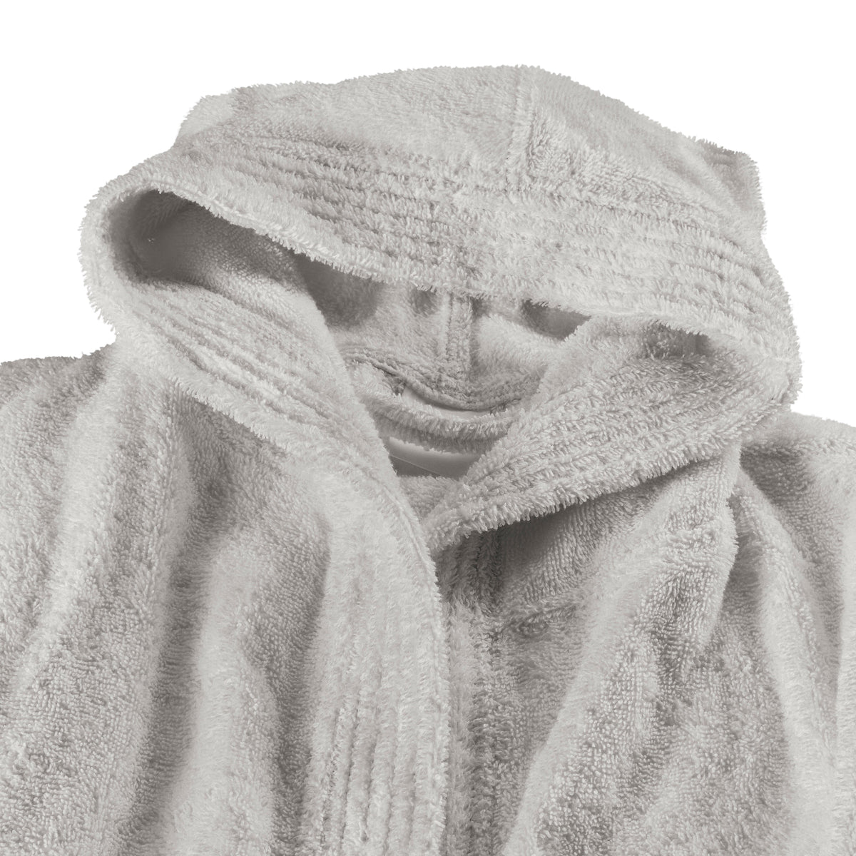 Kids' Hooded Cotton Terry Bathrobe with Shawl Collar – view 5