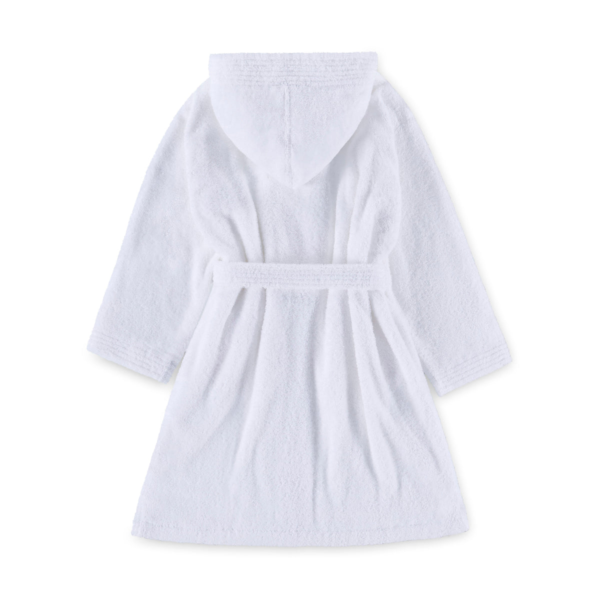 Kids' Hooded Cotton Terry Bathrobe with Shawl Collar – view 8