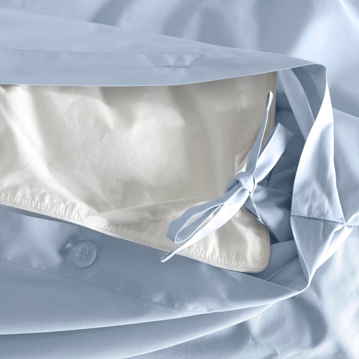 Solid Color Cotton Duvet Set with Down Alternative Fill and Shams – view 6