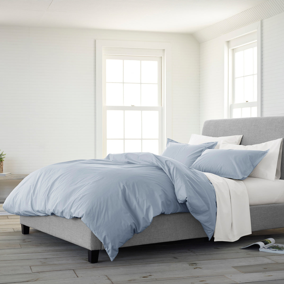 Cotton Percale Comforter Set with Matching Shams