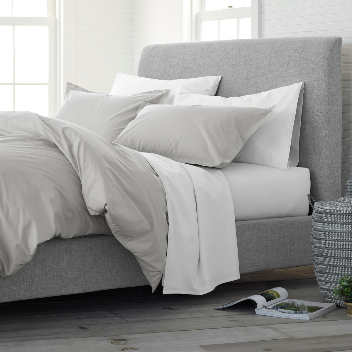 300 Thread Count Cotton Duvet Cover Set with Shams