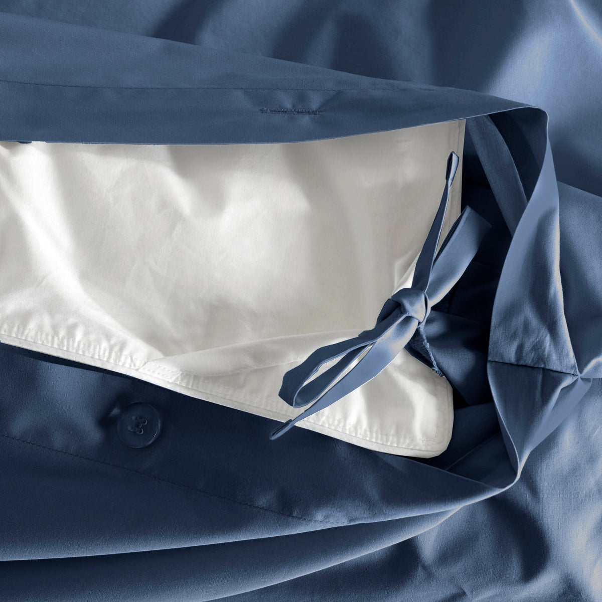 Solid Color Cotton Duvet Set with Down Alternative Fill and Shams – view 8