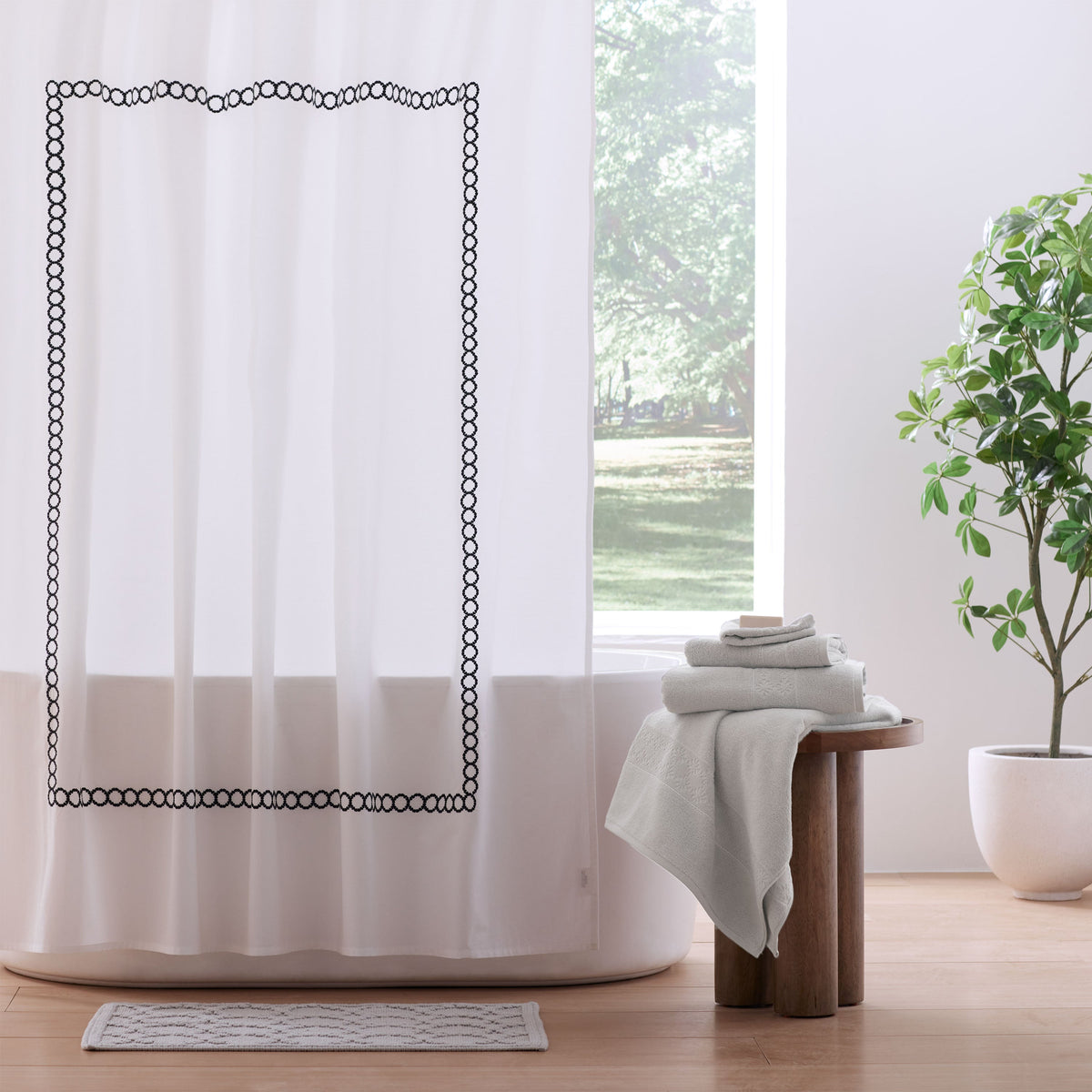 100% Cotton Sateen Savoy Shower Curtain, 72x72