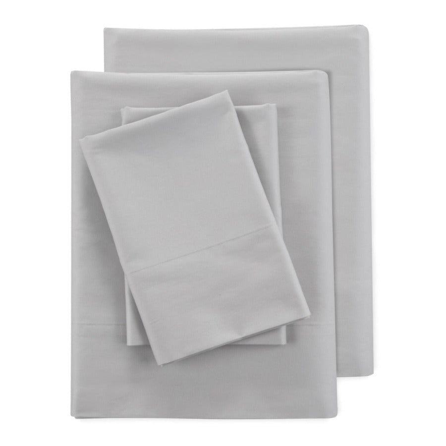 400 Thread Count 100% Cotton Sateen Sheet Set in Solid Colors – view 2