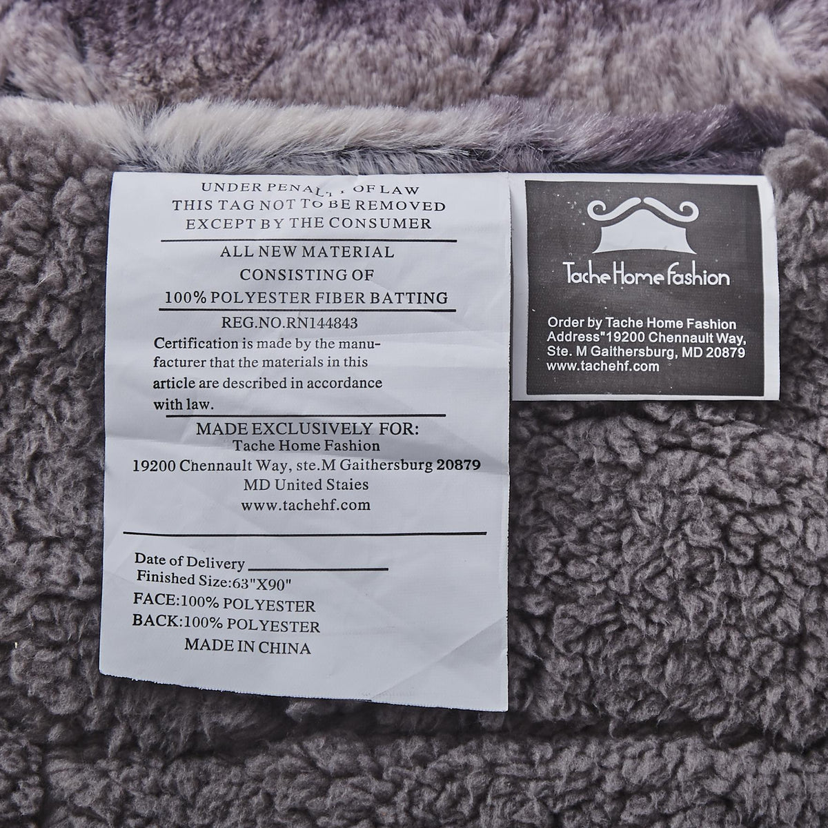 Luxury Black Striped Faux Fur and Sherpa Throw Blanket – view 6
