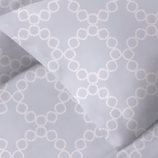 Palais Sateen Cotton Duvet Cover Set with Interlocking Circle Design – view 9