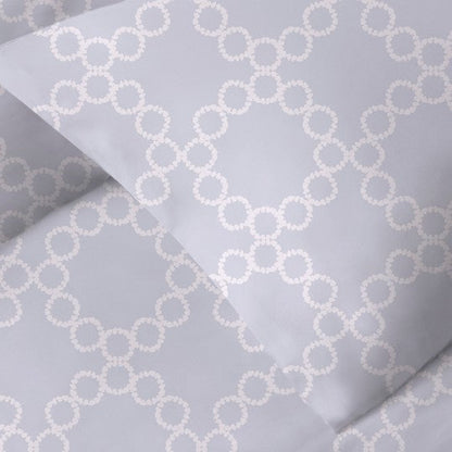 Palais Sateen Cotton Duvet Cover Set with Interlocking Circle Design – view 9