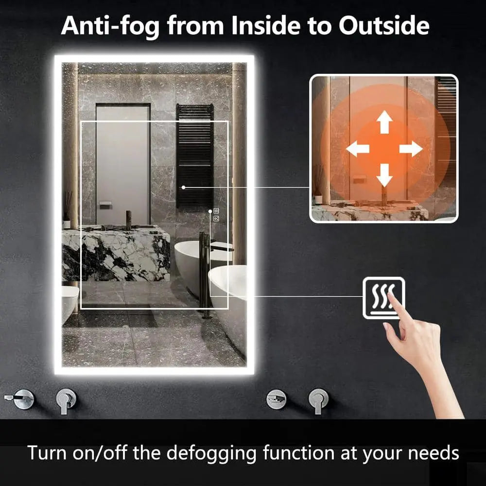 Compact Edge Glow LED Bathroom Mirror with Anti-Fog and Dimmer – view 3