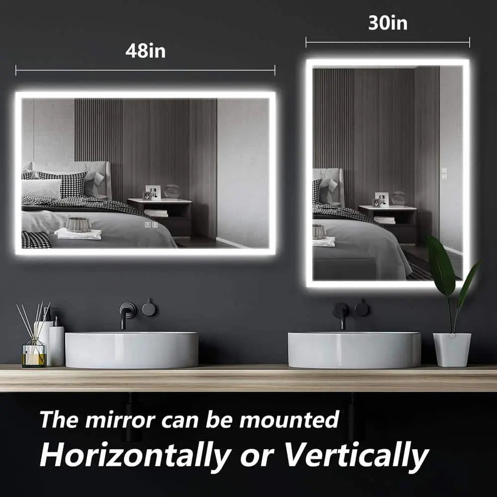 Compact Edge Glow LED Bathroom Mirror with Anti-Fog and Dimmer – view 7