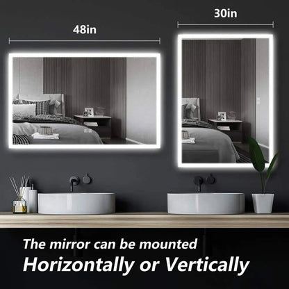 Compact Edge Glow LED Bathroom Mirror with Anti-Fog and Dimmer – view 7