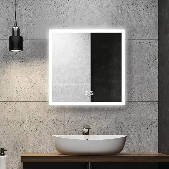 Compact Edge Glow LED Bathroom Mirror with Anti-Fog and Dimmer – view 9