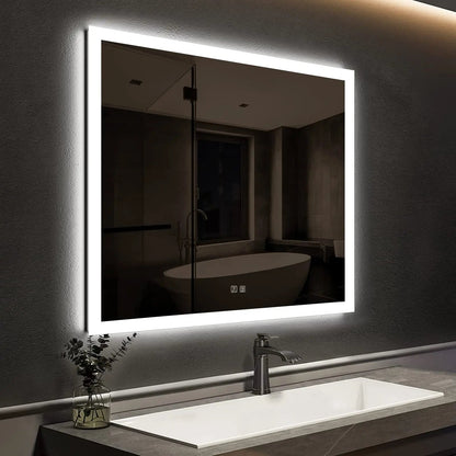 Compact Edge Glow LED Bathroom Mirror with Anti-Fog and Dimmer – view 12