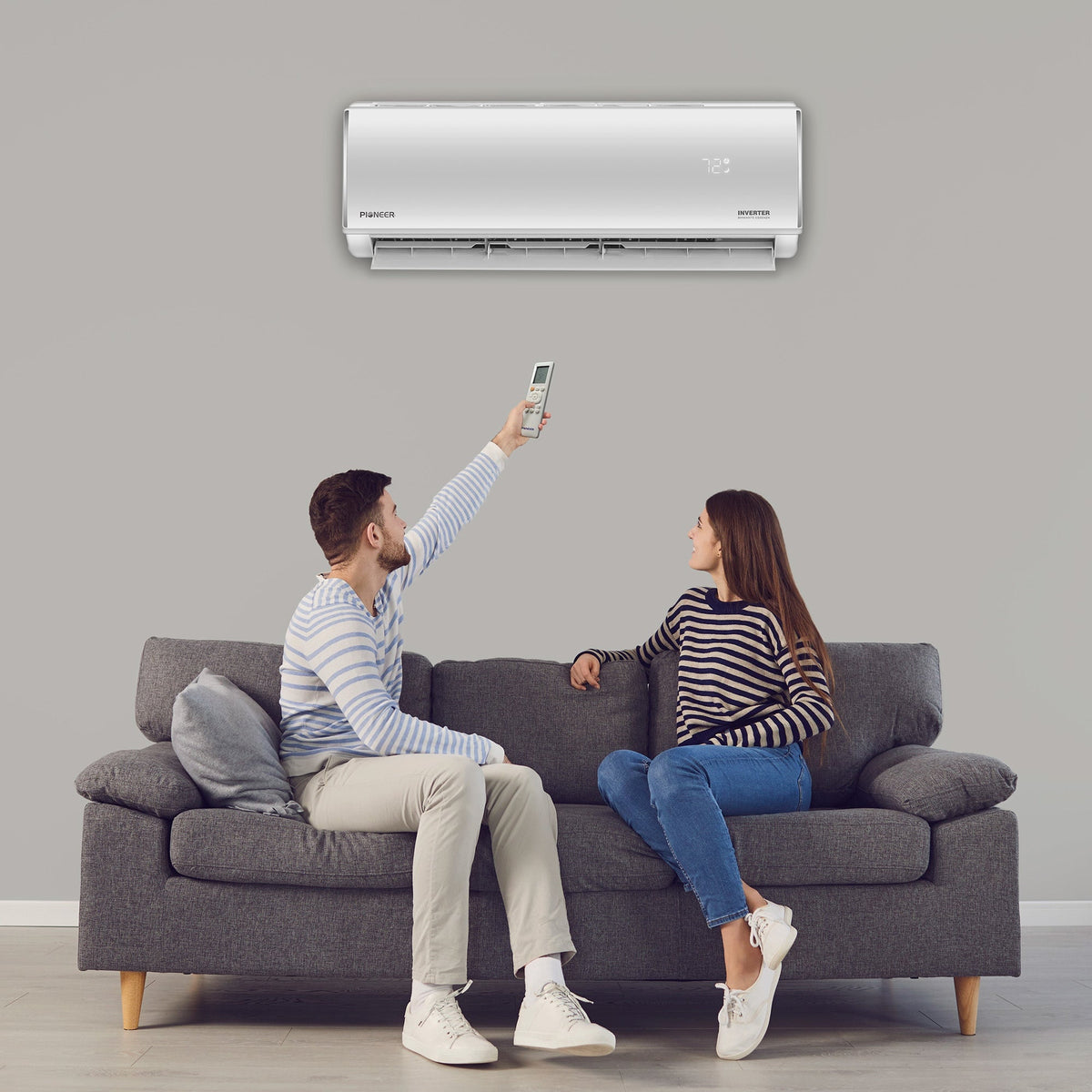 Pioneer Diamante Essenza 17,000 BTU 17 SEER2 230V High-Wall Ductless Mini-Split Air Conditioner Inverter Heat Pump with 16 Ft. Kit – view 2