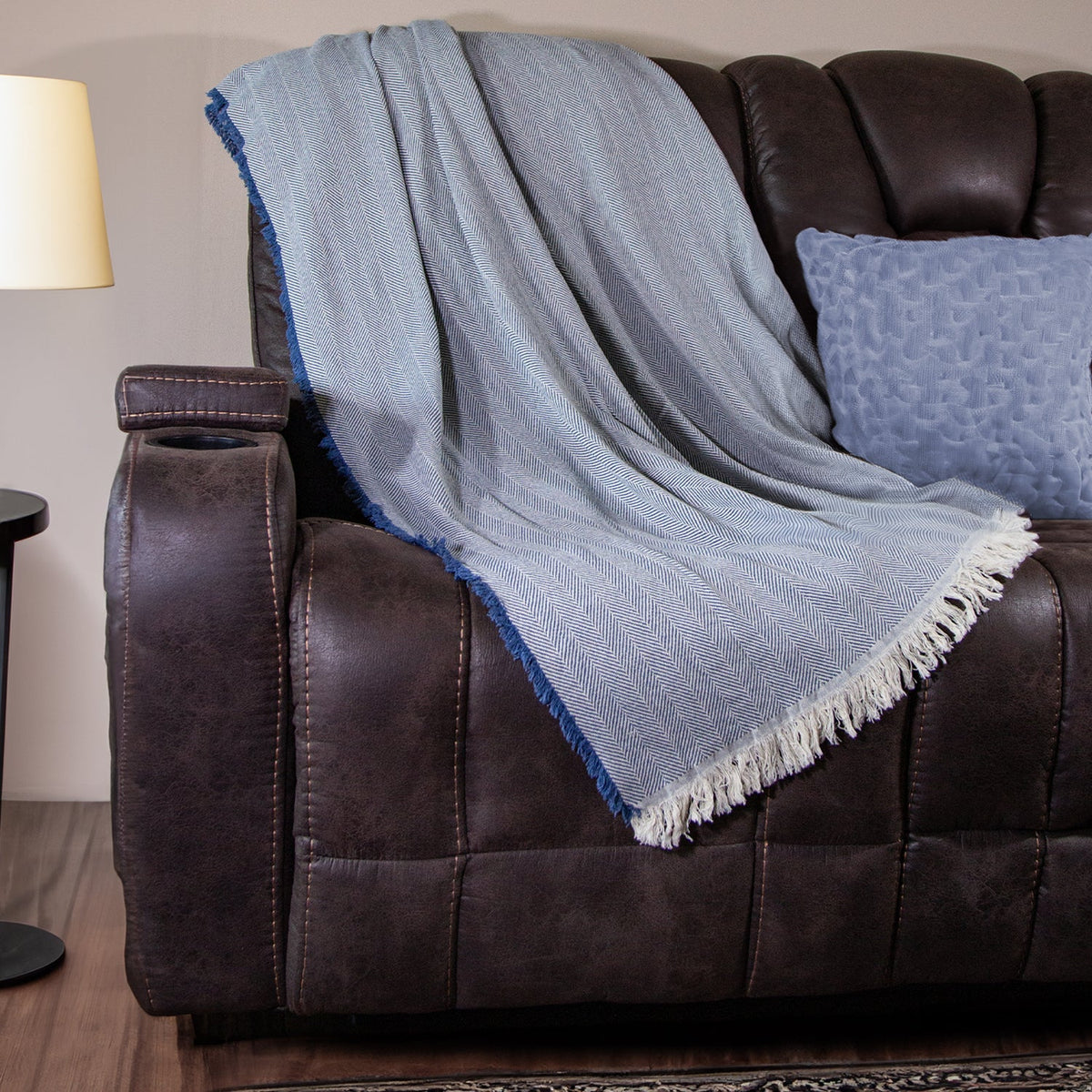 100% Cotton Patterned Throw Blanket, Large 58 x 62 Inch – view 5