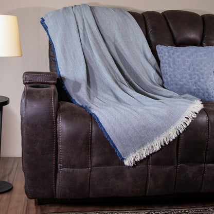 100% Cotton Patterned Throw Blanket, Large 58 x 62 Inch – view 5
