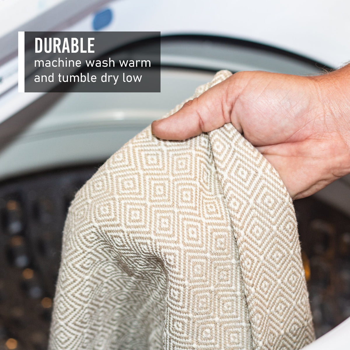 100% Cotton Patterned Throw Blanket, Large 58 x 62 Inch – view 2