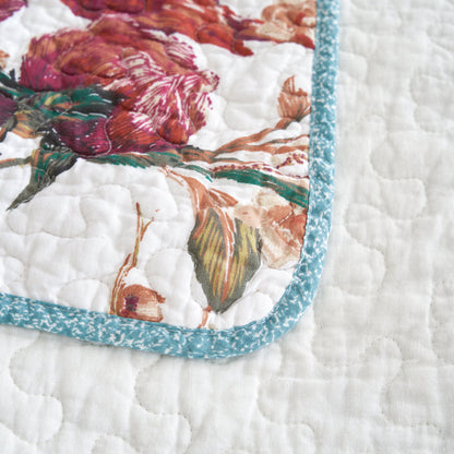 Old World Garden Hummingbirds Pastel Cotton Patchwork Quilt Set – view 14