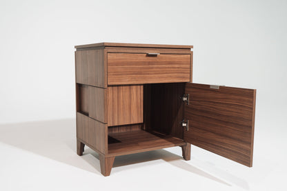 Soho Walnut Laminate C-PAP Nightstand with Concealed Storage – view 3