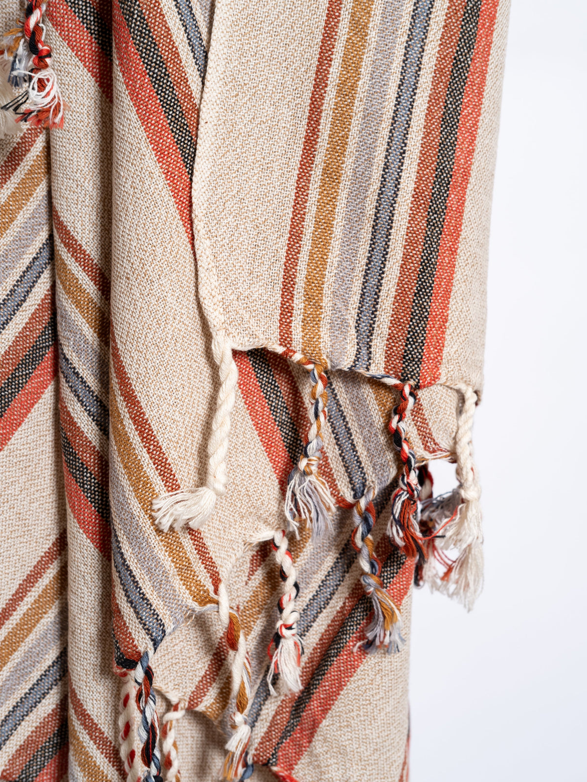 Cunda Cotton Linen Turkish Peshtemal Towel, 37 x 73 Inch Striped – view 5