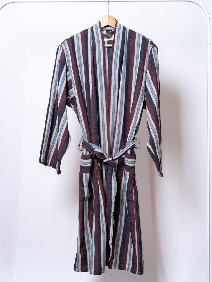 Kariye Ivory 100% Linen Robe with Pockets and Belt – view 10