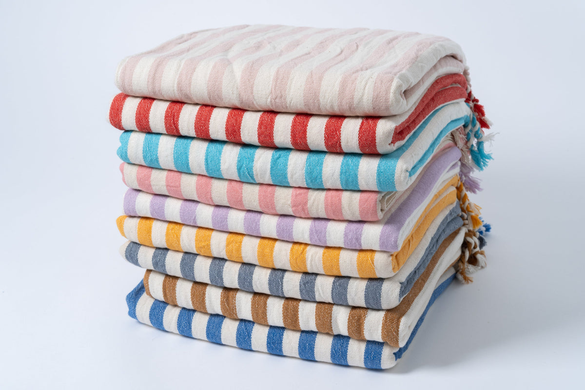 Girit Cotton Linen Turkish Towel Set, 37 x 73 Inch, Sets of 2 to 7 – view 5