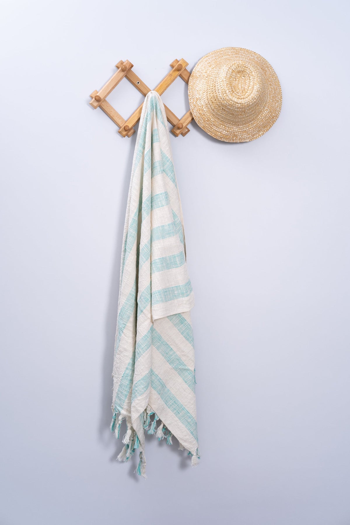 Iztuzu Hand Woven Cotton Linen Bath Towel, Made in Turkey, 37 x 73 Inch – view 2