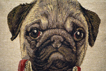 Napoleon Bonaparte Pug Vintage Tapestry Throw Pillow Cover, 18 x 18 – view 4