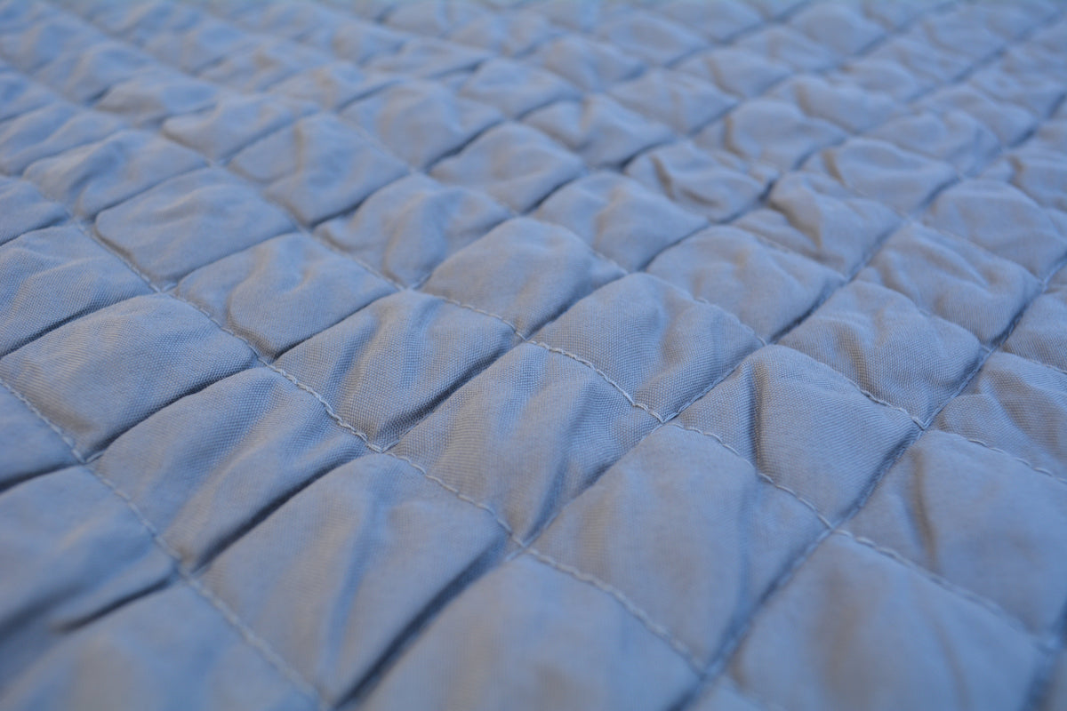 Light Gray Silver Diamond Stitch Quilted Bedspread Set – view 7