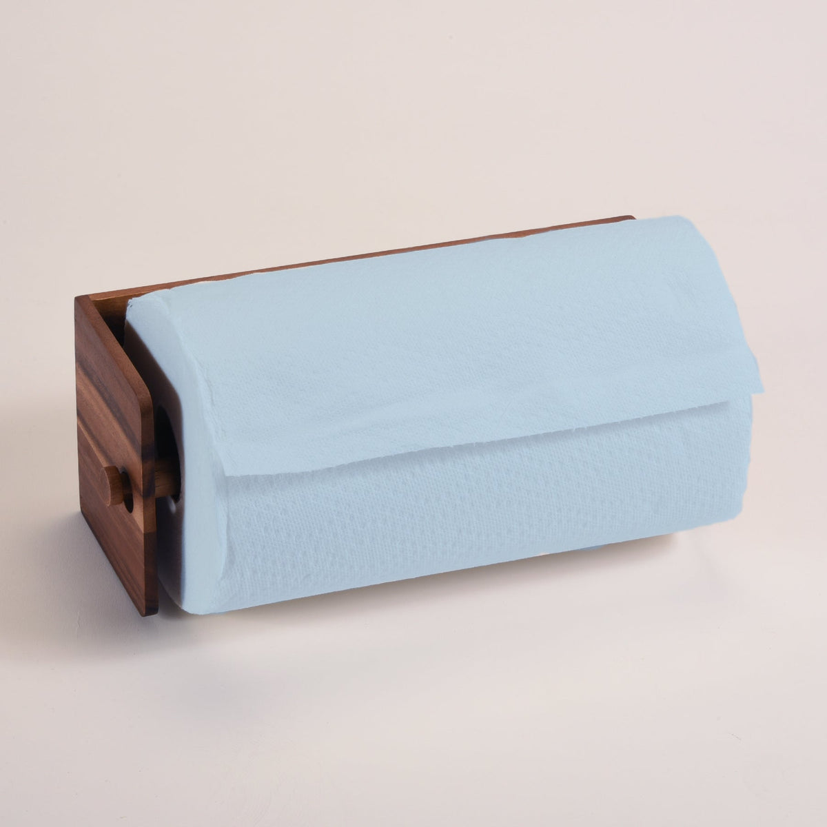 Acacia Wood Paper Towel Holder, Under-Cabinet or Wall Mount – view 2