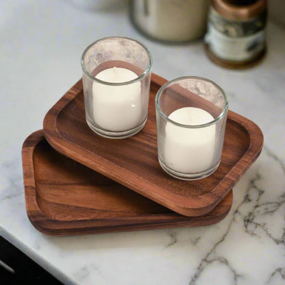 Rectangular Acacia Wood Serving Plates, Set of 2 – view 3