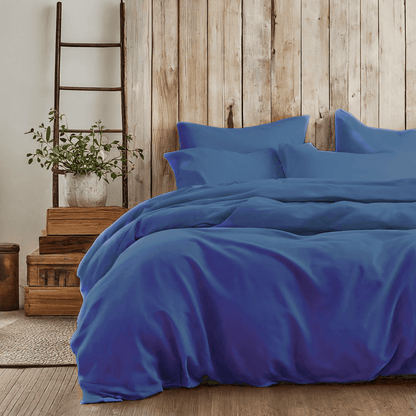 Polyester Ocean Blue Duvet Cover Set for Comfortable Rest